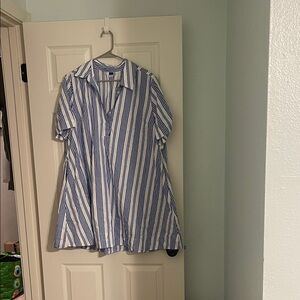 Old Navy Blue and White Striped Dress